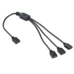 Cable de Extensión de Enfriamiento de 3 Pines 5V 1A PC Aura RGB para Asus (Negro)