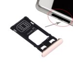 Bandeja Tarjeta SIM + Bandeja Tarjeta Micro SD + Tapón Antipolvo para Sony Xperia X (Oro Rosa)