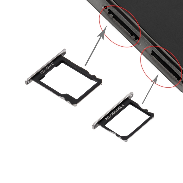SP1522B.jpg Bandeja Tarjeta SIM + Micro SD para Huawei P8 (Negro) - Imagen 1