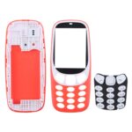 Cubierta Carcasa Completa con teclado para Nokia 3310 (Rojo)