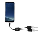 Adaptador Hub Portátil USB-C Macho a Doble Puerto USB Hembra para MacBook, PC, Computadora Portátil, Tableta y Teléfono Inteligente