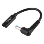 Adaptador de Corriente Hembra Tipo C 5,5 x 1,7 mm para Cable de Cargador (Negro)