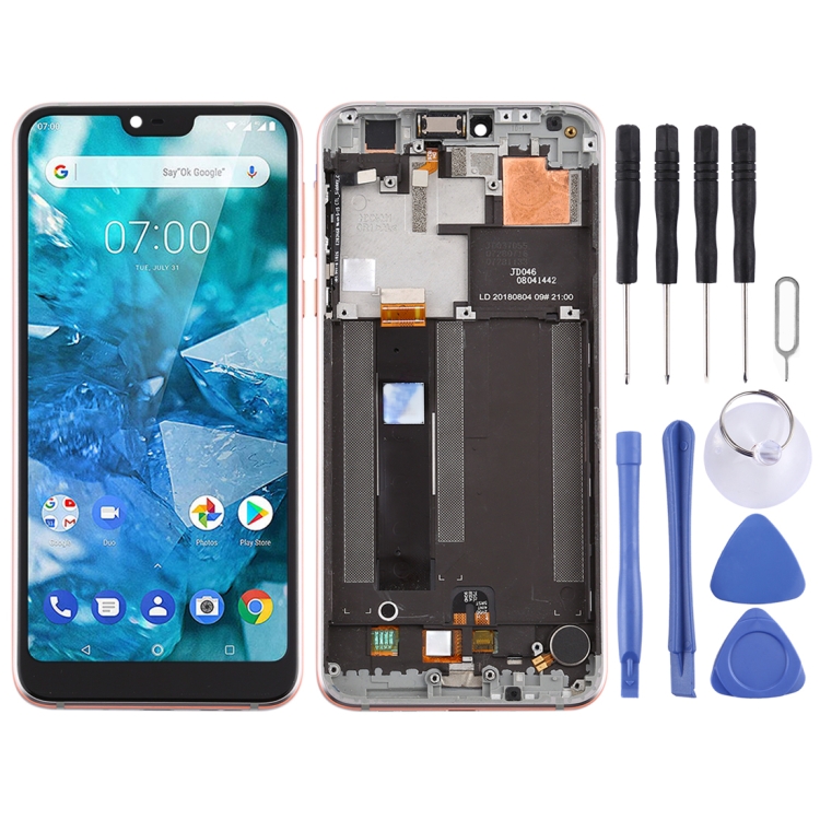 SP6248SL.jpg Pantalla Completa TFT para Nokia 7.1 TA-1100 TA-1096 TA-1095 TA-1085 TA-1097 con Marco (Plata) - Imagen 1