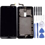 Pantalla Completa para Asus Zenfone 2 Laser Ze550Kl Z00Ld con Marco (Negro)