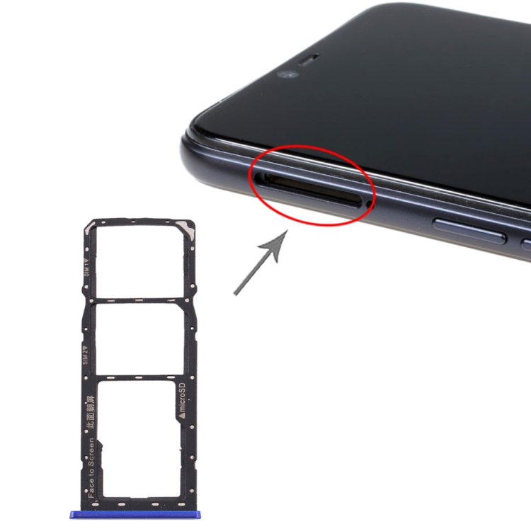 SP8546L.jpg Bandeja Tarjeta SIM y Micro SD para Realme 2 (Azul) - Imagen 1