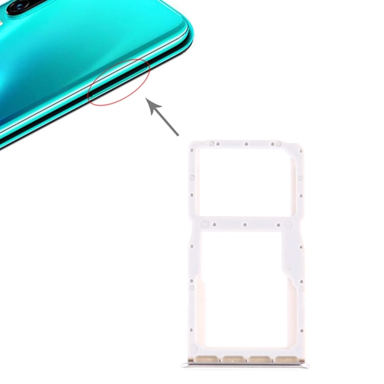 SP8629W-2.jpg Bandeja Tarjeta SIM + Bandeja Micro SD para Huawei P30 Lite (Blanco) - Imagen 1