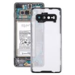 Tapa Trasera de Batería para Samsung Galaxy S10+ SM-G9750 G975F con Lente de Cámara (Transparente)