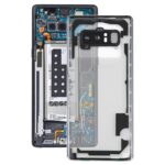 Tapa Trasera Batería para Samsung Galaxy Note 8 N950F N950FD N950U N950W N9500 N950N con Tapa Lente Cámara (Transparente)