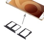Bandeja Tarjeta SIM y Micro SD para Samsung Galaxy C9 Pro C9000 (Negro)