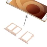 Bandeja Tarjeta SIM y Micro SD para Samsung Galaxy C9 Pro C9000 (Oro)