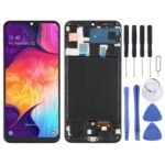 Pantalla Completa Original Super AMOLED para Samsung Galaxy A50 con Marco (Negro)
