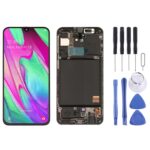 Pantalla Completa Original Super AMOLED para Samsung Galaxy A40 SM-A405F con Marco (Negro)