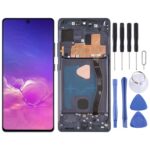 Pantalla Completa para Samsung Galaxy S10 Lite Original Super AMOLED con Marco (Negro)