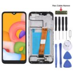 Pantalla Completa para Samsung Galaxy A01 con Marco (Negro)