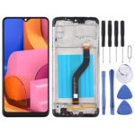 Pantalla Completa para Samsung Galaxy A20s con Marco (Negro)