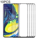 Lentes de Cristal Pantalla para Samsung Galaxy A90 / A80 (10 Piezas) (Negro)