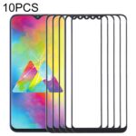 Pantalla Frontal para Samsung Galaxy M20 Lente de Vidrio Exterior (Negro) Pack (10 Piezas)