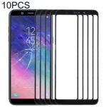 Lente de Cristal Pantalla Frontal para Samsung Galaxy A6+ A605 (10 Piezas) (Negro)