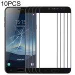 Lentes de Vidrio Exterior Pantalla Frontal para Samsung Galaxy C8 / C7100, C7, J7+ / C710F / Ds (Negro)