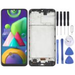 Pantalla Completa OLED para Samsung Galaxy M21 SM-M215 con Marco (Negro)