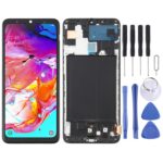 Pantalla Completa OLED para Samsung Galaxy A70 SM-A705 con Marco (Negro) (6.39 pulgadas)