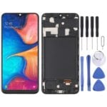 Pantalla Completa OLED para Samsung Galaxy A20 SM-A205 con Marco (Negro)