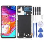 Pantalla Completa OLED para Samsung Galaxy A70 SM-A705 con Marco (6.7 pulgadas) (Negro)