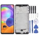 Pantalla Completa Original Super AMOLED para Samsung Galaxy A31 SM-A315 con Marco (Negro)