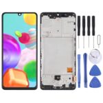 Pantalla Completa Original Super AMOLED para Samsung Galaxy A41 SM-A415 con Marco (Negro)