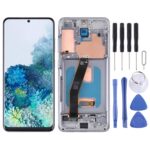 Pantalla Original Super AMOLED para Samsung Galaxy S20 5G SM-G981B con Marco (Plata)