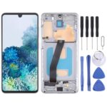 Pantalla Completa TFT para Samsung Galaxy S20 SM-G980 con Marco (Gris) Sin Huellas Dactilares