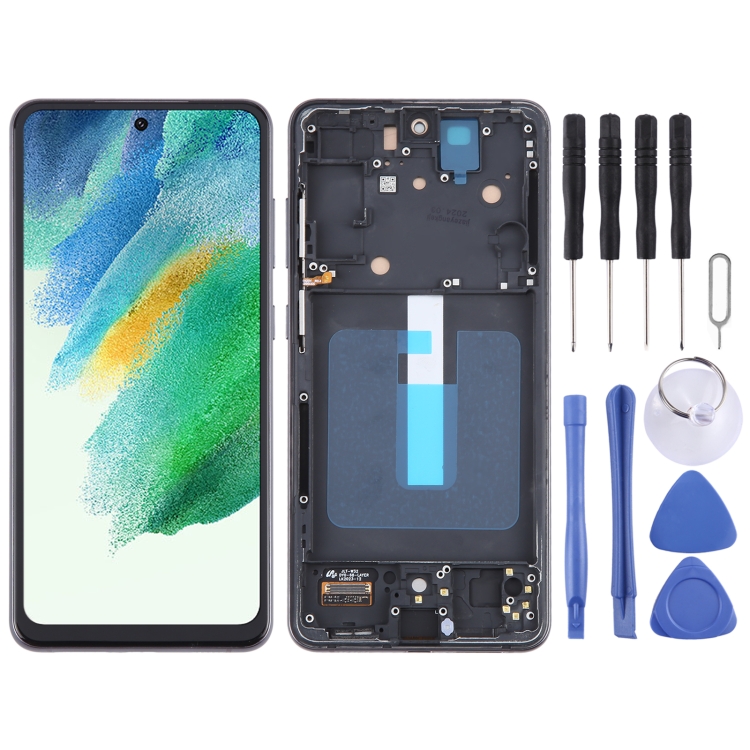 SPA3974B-2.jpg Pantalla TFT Completa para Samsung Galaxy S21 FE 5G SM-G990B con Marco (Negro) - Imagen 1