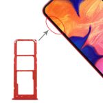 Bandeja de Tarjeta SIM y Micro SD para Samsung Galaxy A10 (Rojo)
