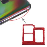 Bandeja de Tarjeta SIM Dual y Micro SD para Samsung Galaxy A40 (Rojo)