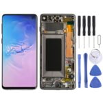 Pantalla Completa Original Super AMOLED para Samsung Galaxy S10 4G con Marco (Negro)