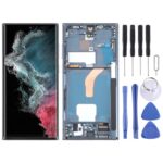 Pantalla Completa OLED para Samsung Galaxy S22 Ultra 5G SM-S908U US Edition 6,78" con Marco (Verde)