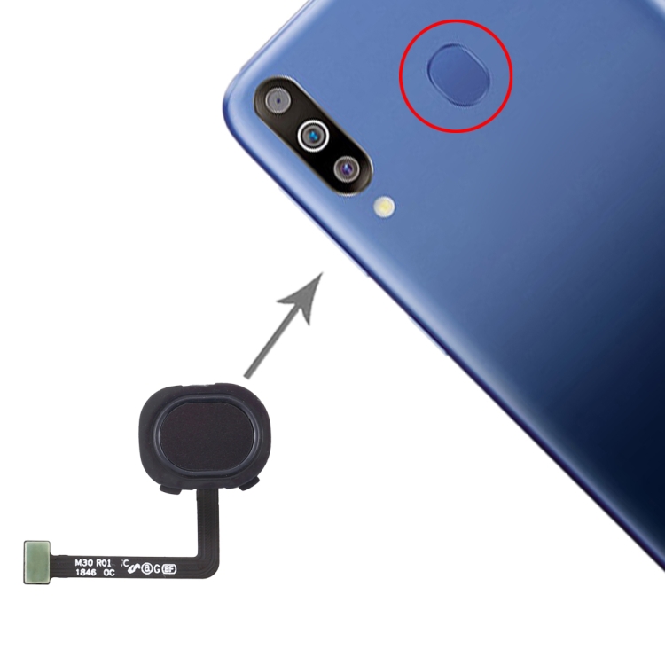 SPA9871B-2.jpg Cable Flex Sensor Huellas para Samsung Galaxy M30 (Negro) - Imagen 1