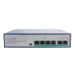 Switch Fast Ethernet Escam Poe 4 + 2 de 6 Puertos, Interruptor de Red Poe 4 Puertos 10/100M 120W, Transmisión 150M (Negro) - Imagen 4