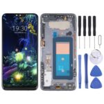 Pantalla Completa con Marco para LG V50 ThinQ 5G Lm-V500, Lm-V500N, Lm-V500Em, Lm-V500Xm, Lm-V450Pm (Negro)