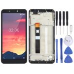 Pantalla Completa para Nokia C2 con Marco (Negro)