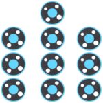 Lente de Cámara Trasera (10 Unidades) para Nokia 3.4 TA-1288 / 1285 / 1283 (Azul)