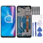 Pantalla Completa para Alcatel 1S 2020 OT5028 5028Y 5028A 5028D 5028U con Marco (Negro)