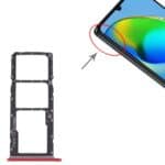 Bandeja Tarjeta SIM y Micro SD para ZTE Blade V40 Vita (Rojo) - Imagen 4