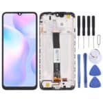 Pantalla Completa Original con Marco para Xiaomi Redmi 9A, 9C, 9C NFC, 9At, 9I, 9 Activ, Poco C31 con Redmi 10A (Negro)