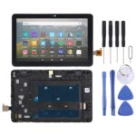 Pantalla Completa para Amazon Kindle Fire HD 8 Plus HD 8 Kids 10th Gen con Marco (Negro)