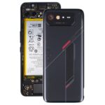 Tapa Trasera de Batería de Vidrio para Asus Rog Phone 6 Ai2201-C Ai2201-F (Negro)