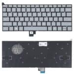 Teclado para Microsoft Surface Laptop Go 1934 Versión USA con Botón de Encendido (Gris)