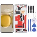 Pantalla Completa Original para Huawei P50 Pro con Marco (Plata)