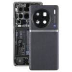 Cubierta Tapa Trasera Batería Original y Cubierta Tapa Lente Cámara para Vivo X90 Pro (Negro)