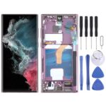 Pantalla Completa OLED para Samsung Galaxy S22 Ultra 5G SM-S908B con Marco (Púrpura)
